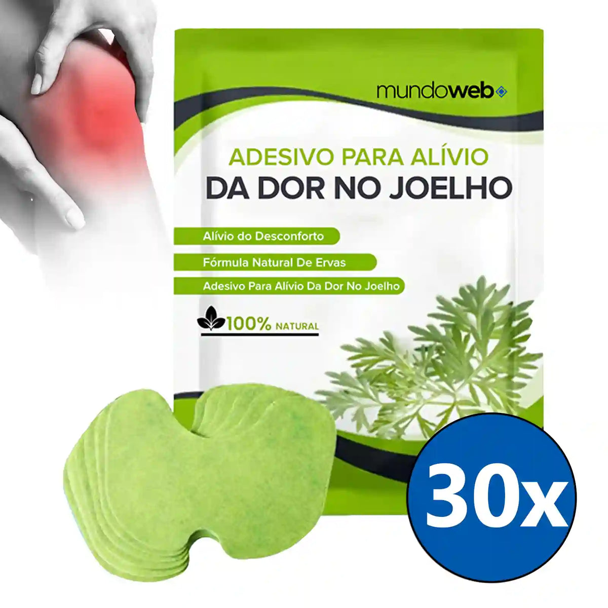 Adesivo Para Alívio Da Dor No Joelho (30 unidades)