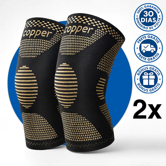 [Oferta Relâmpago] Joelheira 3D de Cobre CopperFlex™ (2x Joelheiras)