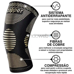 Joelheira Ortopédica de Cobre CopperFlex