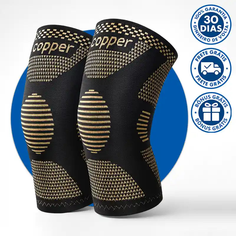 [Oferta Relâmpago] Joelheira 3D de Cobre CopperFlex™ (Kit 2x Joelheiras)