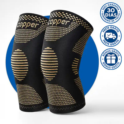 [Oferta Relâmpago] Joelheira 3D de Cobre CopperFlex™ (Kit 2x Joelheiras)